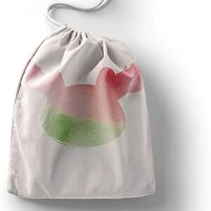 بوناميزون شنطة منتجات قطنية مطبوعة مع رباط، شنطة بقالة قابلة لاعادة الاستخدام، اكياس صديقة للبيئة وقابلة للتحلل البيولوجي، شنطة سفر، شنط تسوق، صديقة للبيئة، قابلة للطي، المقاس: 12×15 سم