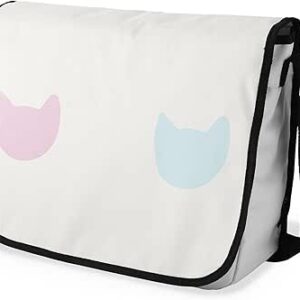 بوناميزون شنطة ماسنجر مدرسية مطبوعة رقميا مع حزام اسود للطلاب، شنطة كروس وشنطة ساعي، شنطة كتف للمدرسة، العودة الى المدرسة، المقاس: 29 × 36 سم