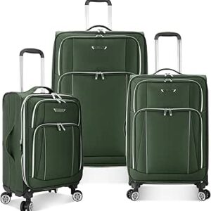 ترافيلرز شويس شنطة سفر سوفت سايد قابلة للتوسيع مع عجلات دوارة من لاريس، ألومنيوم