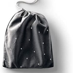 بوناميزون شنطة منتجات قطنية مطبوعة مع رباط، شنطة بقالة قابلة لاعادة الاستخدام، اكياس صديقة للبيئة وقابلة للتحلل البيولوجي، شنطة سفر، شنط تسوق، صديقة للبيئة، قابلة للطي، المقاس: 20×30 سم، قماش