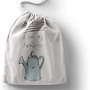 بوناميزون شنطة منتجات قطنية مطبوعة مع رباط، شنطة بقالة قابلة لاعادة الاستخدام، اكياس صديقة للبيئة وقابلة للتحلل البيولوجي، شنطة سفر، شنط تسوق، صديقة للبيئة، قابلة للطي، المقاس: 12×15 سم