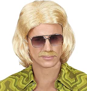 شعر مستعار 46939 من ويدمان مع شارب أشقر