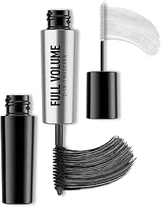 ريني ماسكارا فول فوليوم 2 في 1 مع برايمر، تركيبة مقاومة للماء وخفيفة الوزن تدوم طويلا | تكثف وتطيل وترطب الرموش مع لون مكثف وتطبيق خالٍ من التكتل، غنية، أسود