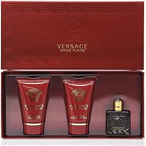 عطر ايروس فلايم او دي بارفان للرجال 5 مل وجل استحمام 25 وبلسم ما بعد الحلاقة مصغر من فيرساتشي