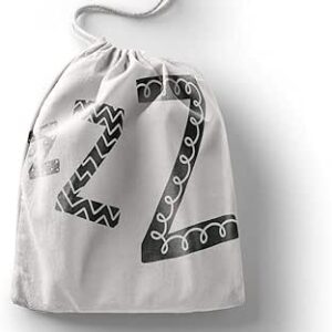 بوناميزون شنطة منتجات قطنية مطبوعة مع رباط، شنطة بقالة قابلة لاعادة الاستخدام، اكياس صديقة للبيئة وقابلة للتحلل البيولوجي، شنطة سفر، شنط تسوق، صديقة للبيئة، قابلة للطي، المقاس: 20×30 سم، قماش