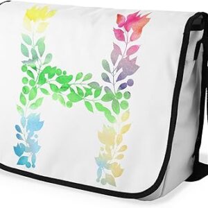 بوناميزون شنطة ماسنجر مدرسية مطبوعة رقميا مع حزام اسود للطلاب، شنطة كروس وشنطة ساعي، شنطة كتف للمدرسة، العودة الى المدرسة، المقاس: 29 × 36 سم