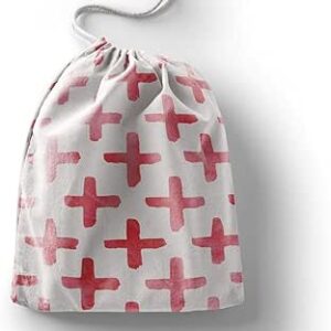 بوناميزون شنطة منتجات قطنية مطبوعة مع رباط، شنطة بقالة قابلة لاعادة الاستخدام، اكياس صديقة للبيئة وقابلة للتحلل البيولوجي، شنطة سفر، شنط تسوق، صديقة للبيئة، قابلة للطي، المقاس: 12×15 سم، قماش