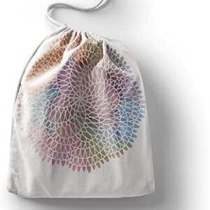 بوناميزون شنطة منتجات قطنية مطبوعة مع رباط، شنطة بقالة قابلة لاعادة الاستخدام، اكياس صديقة للبيئة وقابلة للتحلل البيولوجي، شنطة سفر، شنط تسوق، صديقة للبيئة، قابلة للطي، المقاس: 12×15 سم، قماش