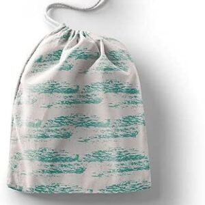 بوناميزون شنطة منتجات قطنية مطبوعة مع رباط، شنطة بقالة قابلة لاعادة الاستخدام، اكياس صديقة للبيئة وقابلة للتحلل البيولوجي، شنطة سفر، شنط تسوق، صديقة للبيئة، قابلة للطي، المقاس: 12×15 سم، لوحة قماشية