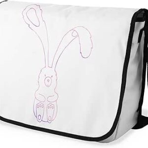 شنطة ماسنجر مدرسية مطبوعة رقمية بحزام اسود للبنات والاولاد من لو جاردين دو لين، شنطة ماسنجر للطلاب، شنط كتف مقاس 29 × 36 سم