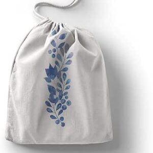 بوناميزون شنطة منتجات قطنية مطبوعة مع رباط، شنطة بقالة قابلة لاعادة الاستخدام، اكياس صديقة للبيئة وقابلة للتحلل البيولوجي، شنطة سفر، شنط تسوق، صديقة للبيئة، قابلة للطي، المقاس: 20×30 سم