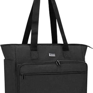 ترناب شنطة كبيرة توت للمعلمين مع جيوب متعددة تناسب اللابتوب مقاس 15.6 انش للعمل والمدرسة والمكتب والاعمال، لون اسود