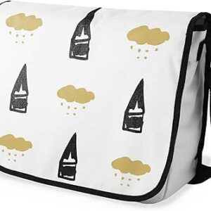 بوناميزون شنطة ماسنجر مدرسية مطبوعة رقميا مع حزام اسود للطلاب، شنطة كروس وشنطة ساعي، شنطة كتف للمدرسة، العودة الى المدرسة، المقاس: 29 × 36 سم