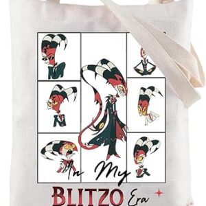 جيه واي تاب شنطة كتف بتصميم انيمي ديمون هوتل بليتزو ان ماي بليتزو ايرا هيلوفا هدية لمحبي الانيمي الداكن