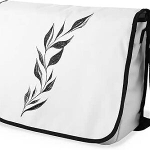 بوناميزون شنطة ماسنجر مدرسية مطبوعة رقميا مع حزام اسود للطلاب، شنطة كروس وشنطة ساعي، شنطة كتف للمدرسة، العودة الى المدرسة، المقاس: 29 × 36 سم