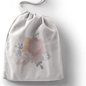 بوناميزون شنطة منتجات قطنية مطبوعة مع رباط، شنطة بقالة قابلة لاعادة الاستخدام، اكياس صديقة للبيئة وقابلة للتحلل البيولوجي، شنطة سفر، شنط تسوق، صديقة للبيئة، قابلة للطي، المقاس: 12×15 سم، قماش