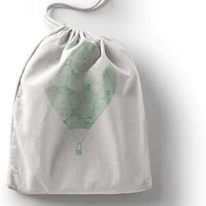 بوناميزون شنطة منتجات قطنية مطبوعة مع رباط، شنطة بقالة قابلة لاعادة الاستخدام، اكياس صديقة للبيئة وقابلة للتحلل البيولوجي، شنطة سفر، شنط تسوق، صديقة للبيئة، قابلة للطي، المقاس: 12×15 سم، قماش