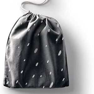 بوناميزون شنطة منتجات قطنية مطبوعة مع رباط، شنطة بقالة قابلة لاعادة الاستخدام، اكياس صديقة للبيئة وقابلة للتحلل البيولوجي، شنطة سفر، شنط تسوق، صديقة للبيئة، قابلة للطي، المقاس: 12×15 سم