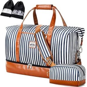 ليكي سكاي شنطة ليلية للنساء لعطلة نهاية الاسبوع مع شنط احذية وادوات الزينة وجيب للاحذية، شنطة عطلة نهاية الاسبوع، شنطة دفل تراف