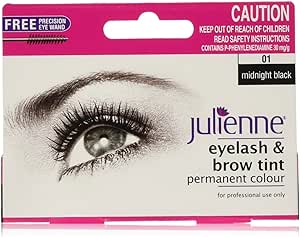 صبغة دائمة للرموش والحواجب من جوليان، لون اسود ميدنايت 01، 15 مل