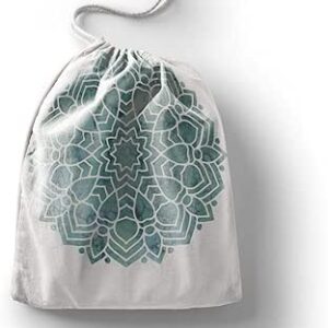 بوناميزون شنطة منتجات قطنية مطبوعة مع رباط، شنطة بقالة قابلة لاعادة الاستخدام، اكياس صديقة للبيئة وقابلة للتحلل البيولوجي، شنطة سفر، شنط تسوق، صديقة للبيئة، قابلة للطي، المقاس: 12×15 سم، قماش