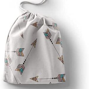 بوناميزون شنطة منتجات قطنية مطبوعة مع رباط، شنطة بقالة قابلة لاعادة الاستخدام، اكياس صديقة للبيئة وقابلة للتحلل البيولوجي، شنطة سفر، شنط تسوق، صديقة للبيئة، قابلة للطي، المقاس: 12×15 سم، قماش