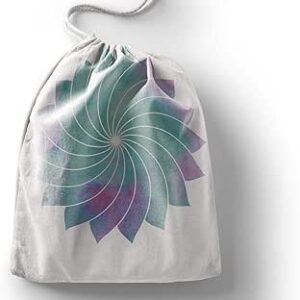 بوناميزون شنطة منتجات قطنية مطبوعة مع رباط، شنطة بقالة قابلة لاعادة الاستخدام، اكياس صديقة للبيئة وقابلة للتحلل البيولوجي، شنطة سفر، شنط تسوق، صديقة للبيئة، قابلة للطي، المقاس: 12×15 سم