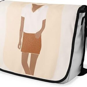 بوناميزون شنطة ماسنجر مدرسية مطبوعة رقميا مع حزام اسود للطلاب، شنطة كروس وشنطة ساعي، شنطة كتف للمدرسة، العودة الى المدرسة، المقاس: 29 × 36 سم