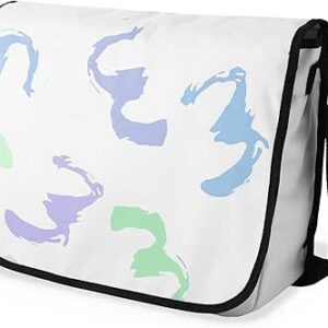 شنطة ماسنجر مدرسية مطبوعة رقمية بحزام اسود للبنات والاولاد من لو جاردين دو لين، شنطة ماسنجر للطلاب، شنط كتف مقاس 29 × 36 سم