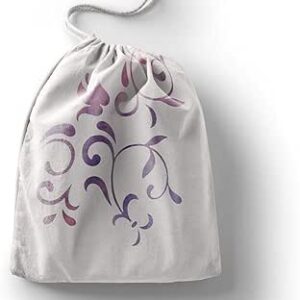 بوناميزون شنطة منتجات قطنية مطبوعة مع رباط، شنطة بقالة قابلة لاعادة الاستخدام، اكياس صديقة للبيئة وقابلة للتحلل البيولوجي، شنطة سفر، شنط تسوق، صديقة للبيئة، قابلة للطي، المقاس: 20×30 سم