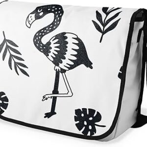 شنطة ماسنجر مدرسية مطبوعة رقمية بحزام اسود للبنات والاولاد من لو جاردين دو لين، شنطة ماسنجر للطلاب، شنط كتف مقاس 29 × 36 سم