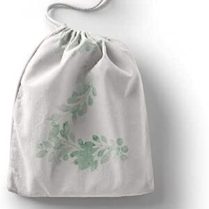 بوناميزون شنطة منتجات قطنية مطبوعة مع رباط، شنطة بقالة قابلة لاعادة الاستخدام، اكياس صديقة للبيئة وقابلة للتحلل البيولوجي، شنطة سفر، شنط تسوق، صديقة للبيئة، قابلة للطي، المقاس: 12×15 سم