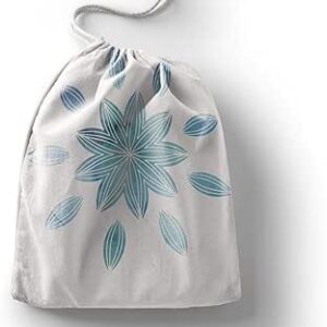 بوناميزون شنطة منتجات قطنية مطبوعة مع رباط، شنطة بقالة قابلة لاعادة الاستخدام، اكياس صديقة للبيئة وقابلة للتحلل البيولوجي، شنطة سفر، شنط تسوق، صديقة للبيئة، قابلة للطي، المقاس: 12×15 سم، قماش