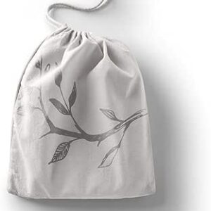 بوناميزون شنطة منتجات قطنية مطبوعة مع رباط، شنطة بقالة قابلة لاعادة الاستخدام، اكياس صديقة للبيئة وقابلة للتحلل البيولوجي، شنطة سفر، شنط تسوق، صديقة للبيئة، قابلة للطي، المقاس: 20×30 سم، لوحة قماشية