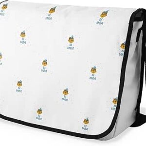 شنطة ماسنجر مدرسية مطبوعة رقمية بحزام اسود للبنات والاولاد من لو جاردين دو لين، شنطة ماسنجر للطلاب، شنط كتف مقاس 29 × 36 سم