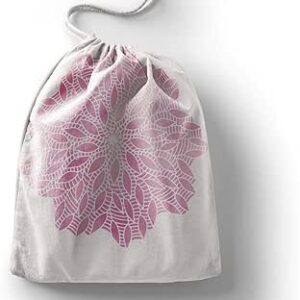 بوناميزون شنطة منتجات قطنية مطبوعة مع رباط، شنطة بقالة قابلة لاعادة الاستخدام، اكياس صديقة للبيئة وقابلة للتحلل البيولوجي، شنطة سفر، شنط تسوق، صديقة للبيئة، قابلة للطي، المقاس: 12×15 سم، قماش