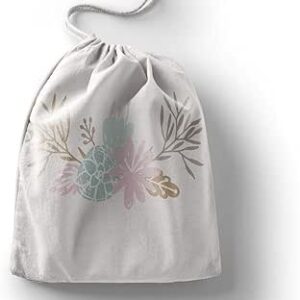 بوناميزون شنطة منتجات قطنية مطبوعة مع رباط، شنطة بقالة قابلة لاعادة الاستخدام، اكياس صديقة للبيئة وقابلة للتحلل البيولوجي، شنطة سفر، شنط تسوق، صديقة للبيئة، قابلة للطي، المقاس: 12×15 سم