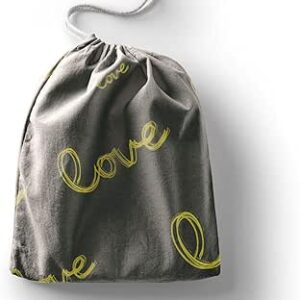 بوناميزون شنطة منتجات قطنية مطبوعة مع رباط، شنطة بقالة قابلة لاعادة الاستخدام، اكياس صديقة للبيئة وقابلة للتحلل البيولوجي، شنطة سفر، شنط تسوق، صديقة للبيئة، قابلة للطي، المقاس: 12×15 سم