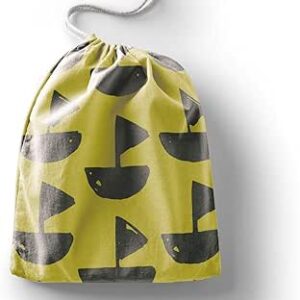 بوناميزون شنطة منتجات قطنية مطبوعة مع رباط، شنطة بقالة قابلة لاعادة الاستخدام، اكياس صديقة للبيئة وقابلة للتحلل البيولوجي، شنطة سفر، شنط تسوق، صديقة للبيئة، قابلة للطي، المقاس: 12×15 سم