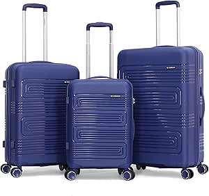 سونادا مجموعة شنط سفر من 3 قطع, أزرق، البولي كربونات