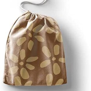 بوناميزون شنطة منتجات قطنية مطبوعة مع رباط، شنطة بقالة قابلة لاعادة الاستخدام، اكياس صديقة للبيئة وقابلة للتحلل البيولوجي، شنطة سفر، شنط تسوق، صديقة للبيئة، قابلة للطي، المقاس: 12×15 سم، لوحة قماشية