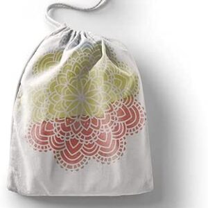 بوناميزون شنطة منتجات قطنية مطبوعة مع رباط، شنطة بقالة قابلة لاعادة الاستخدام، اكياس صديقة للبيئة وقابلة للتحلل البيولوجي، شنطة سفر، شنط تسوق، صديقة للبيئة، قابلة للطي، المقاس: 20×30 سم، لوحة قماشية