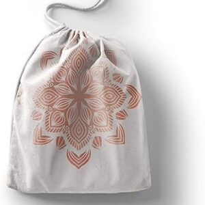 بوناميزون شنطة منتجات قطنية مطبوعة مع رباط، شنطة بقالة قابلة لاعادة الاستخدام، اكياس صديقة للبيئة وقابلة للتحلل البيولوجي، شنطة سفر، شنط تسوق، صديقة للبيئة، قابلة للطي، المقاس: 12×15 سم، قماش