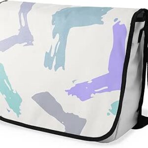 بوناميزون شنطة ماسنجر مدرسية مطبوعة رقميا مع حزام اسود للطلاب، شنطة كروس وشنطة ساعي، شنطة كتف للمدرسة، العودة الى المدرسة، المقاس: 29 × 36 سم