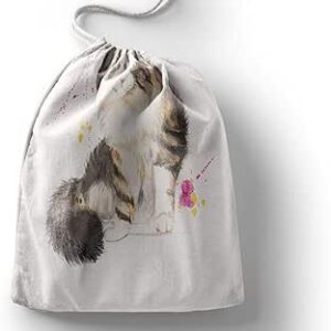 بوناميزون شنطة منتجات قطنية مطبوعة مع رباط، شنطة بقالة قابلة لاعادة الاستخدام، اكياس صديقة للبيئة وقابلة للتحلل البيولوجي، شنطة سفر، شنط تسوق، صديقة للبيئة، قابلة للطي، المقاس: 12×15 سم، قماش