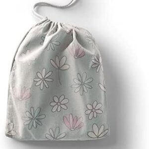 بوناميزون شنطة منتجات قطنية مطبوعة مع رباط، شنطة بقالة قابلة لاعادة الاستخدام، اكياس صديقة للبيئة وقابلة للتحلل البيولوجي، شنطة سفر، شنط تسوق، صديقة للبيئة، قابلة للطي، المقاس: 12×15 سم، قماش