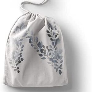 بوناميزون شنطة منتجات قطنية مطبوعة مع رباط، شنطة بقالة قابلة لاعادة الاستخدام، اكياس صديقة للبيئة وقابلة للتحلل البيولوجي، شنطة سفر، شنط تسوق، صديقة للبيئة، قابلة للطي، المقاس: 20×30 سم