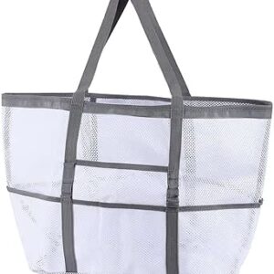 شنطة شاطئ شبكية من الرويهي، شنطة سباحة شبكية قابلة للطي، لا غنى عنها للشاطئ والعطلات.