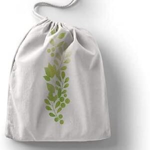 بوناميزون شنطة منتجات قطنية مطبوعة مع رباط، شنطة بقالة قابلة لاعادة الاستخدام، اكياس صديقة للبيئة وقابلة للتحلل البيولوجي، شنطة سفر، شنط تسوق، صديقة للبيئة، قابلة للطي، المقاس: 12×15 سم، قماش