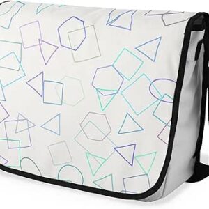 بوناميزون شنطة ماسنجر مدرسية مطبوعة رقميا مع حزام اسود للطلاب، شنطة كروس وشنطة ساعي، شنطة كتف للمدرسة، العودة الى المدرسة، المقاس: 29 × 36 سم